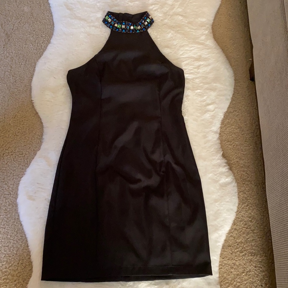 Embellished black dress